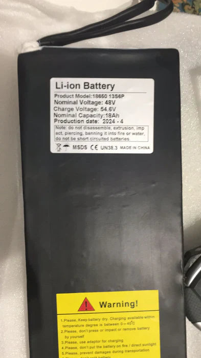 Batteria per KugooKirin KuKirin M4 Pro 48V 16AH/18AH compatibile con versione 16Ah（Capacità reale 48V 18AH/ 864WH)