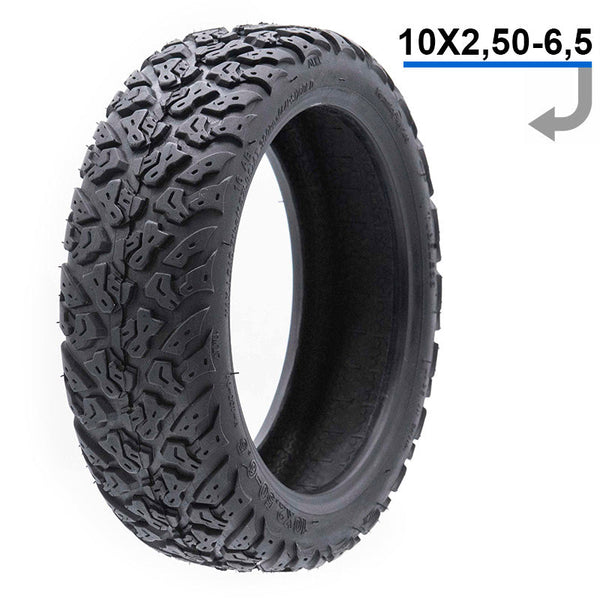 PNEUMATICO TUBELESS 10x2.50-6.5 con Valvola per JEEP ADVENTURER/JEEP CAMOU e altri